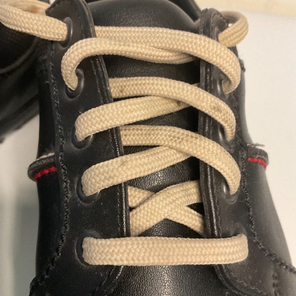 Bally Golf Shoes Shoes 27902 Black Leather Red/White Stitching Women's 7.5 - Picture 9 of 16